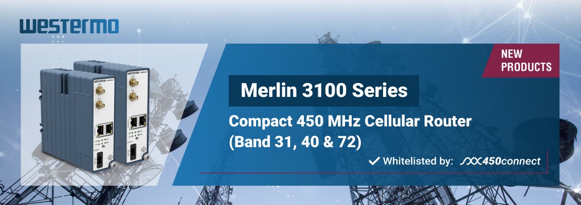 Westermo Merlin-3103 Industrial Router Approved for Germany’s LTE 450 Network