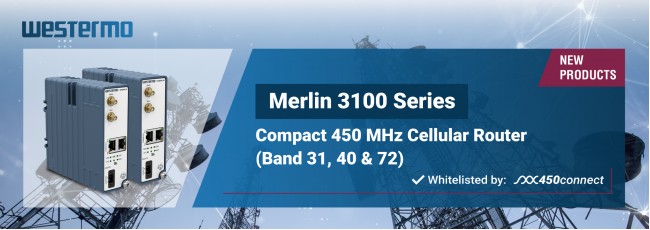 Westermo Merlin-3103 Industrial Router Approved for Germany’s LTE 450 Network