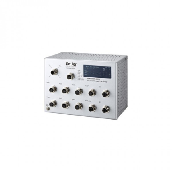 Beijer JetNet 6910G-M12 HVDC Unmanaged Ethernet Switch
