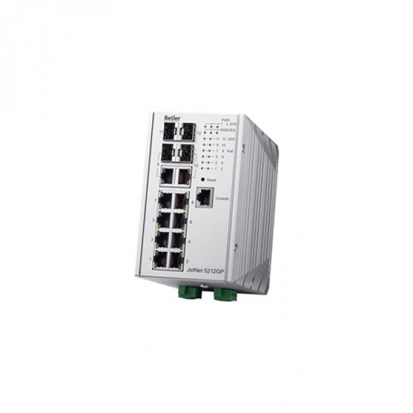 Beijer JetNet 5212GP-2C2F Managed Ethernet Switch