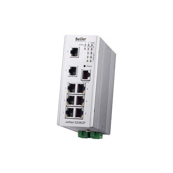 Beijer JetNet 5208GP Managed Ethernet Switch Beijer JetNet 5208GP Managed Ethernet Switch