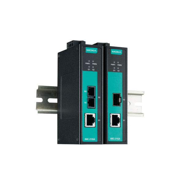 MOXA IMC-21GA-LX-SC Ethernet to Fiber Converter