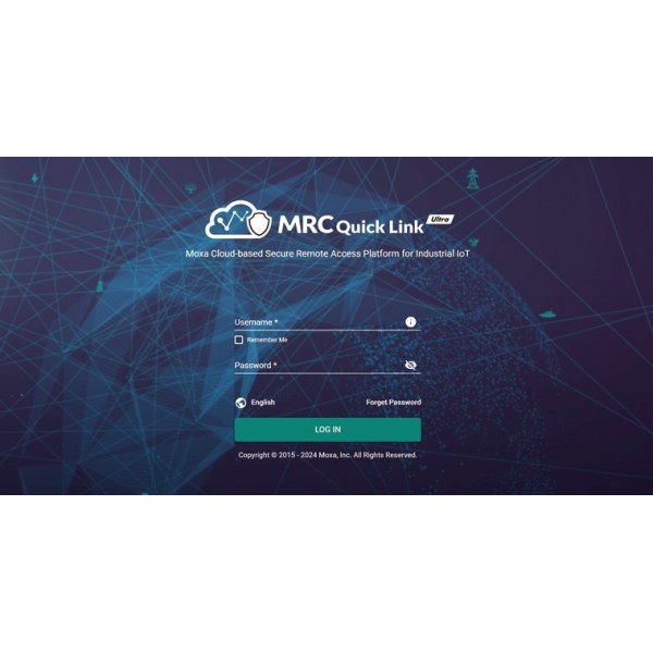 MOXA LIC-MRCQL-ADD-1Y-XGB-SR Remote Connection Management Platform