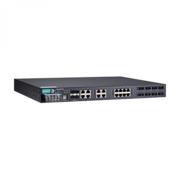 MOXA PT-7528-8SSC-16TX-4GSFP-HV-HV Managed Rackmount Ethernet Switch
