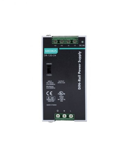 Rockford Communication Solutions | MOXA DR-120-24 DIN-rail Power Supply ...