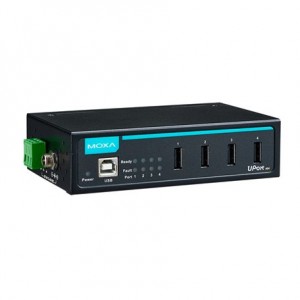 MOXA UPort 404 w/ Adapter 4-Port Industrial USB Hub