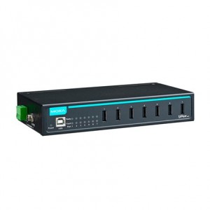 MOXA UPort 407 w/ Adapter 7-Port Industrial USB Hub